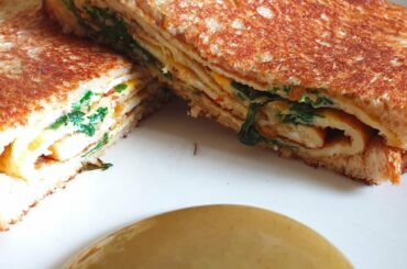 Egg and Spinach Sandwich | Healthy Breakfast Recipe | IMWOW