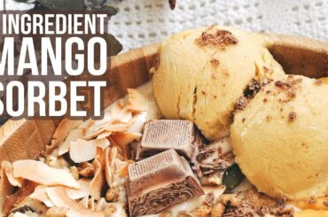 VEGAN MANGO SORBET RECIPE // Easy & Healthy