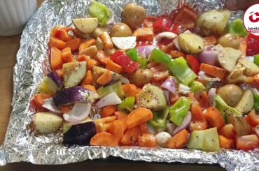 Roasted Vegetables Salad | Healthy And Quick Baked Vegetables Salad | Weight loss Salad