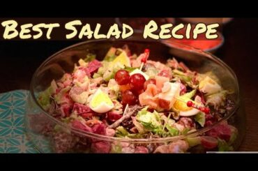Easy Salad with Yogurt Mustard Dressing | Yogurt Dressing Salad | Healthy Salad Recipe