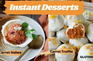 Carrot Truffles and Instant Carrot Halwa | Healthy Recipe | Healthy Nidhi