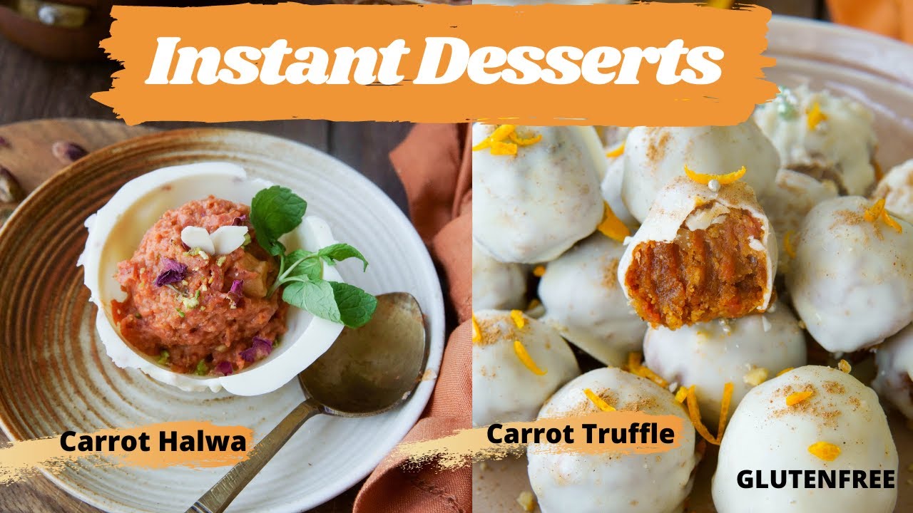 Carrot Truffles and Instant Carrot Halwa | Healthy Recipe | Healthy Nidhi Carrot Truffles and Instant Carrot Halwa | Healthy Recipe | Healthy Nidhi