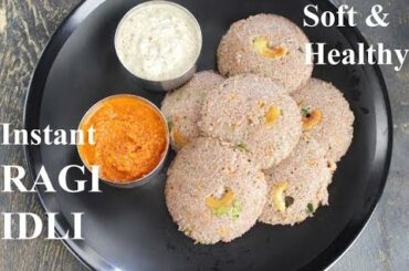 INSTANT RAGI IDLI   HEALTHY RAGI IDLI   DIABETIC RECIPE