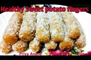 Sweet Potato fingers | Healthy sweet recipes | Sweet Potato using jaggery | Priya Anand