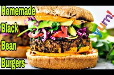 Black Bean Burgers | Quick & Easy Recipe | Cheap Healthy Meal