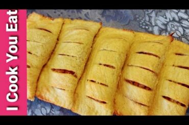 Bread Apple Pie / Baked Apple Pie Pocket /Easy  Healthy Snack Recipe By I Cook You Eat