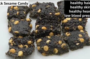 Loads of healthy benefits !!!! Try this black sesame candy recipe !!!! Healthy hair, skin & heart