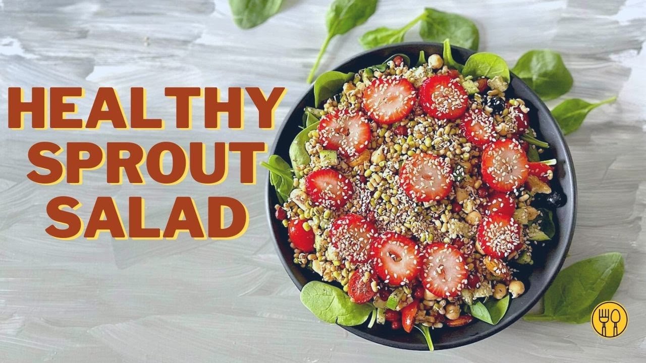 Healthy Sprout Salad recipe (quick and easy protein salad) Healthy Sprout Salad recipe (quick and easy protein salad)
