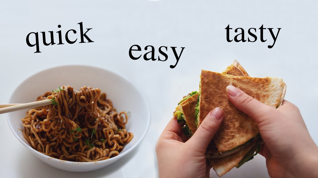 Healthy 10 Minute Lunch Ideas! (vegan, delicious) Healthy 10 Minute Lunch Ideas! (vegan, delicious)