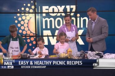 Kids Cook Real Food does Easy & Healthy Picnic Recipes on the News