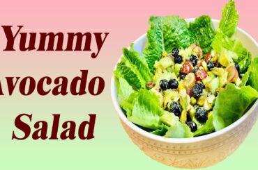 Yummy Avocado Salad/Avocado Salad/Healthy Salad without dressing/Quick Avocado Salad.