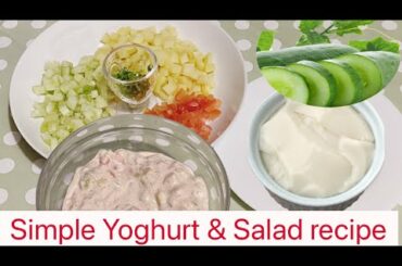 Simple Yoghurt Salad with basic spices | Healthy Lunch |