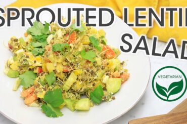 Sprouted Lentil Salad: High Protein Vegetarian Recipe | How To Cuisine