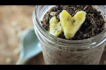 Easy Healthy Breakfast| Peanut Butter, Chocolate and Banana Overnight Oats Recipe| How to make|
