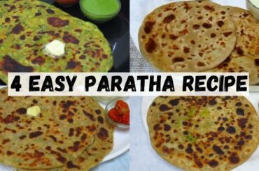 4 Easy Breakfast Recipes | Healthy Breakfast Ideas | Easy Paratha Recipe | KHUSHBOOCOOKS