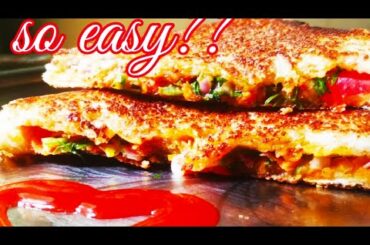 Simple Veg sandwich on tawa/Sandwich recipes/Vegetable sandwich recipe/Healthy snack recipes
