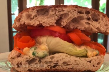 Healthy Mediterranean sandwich