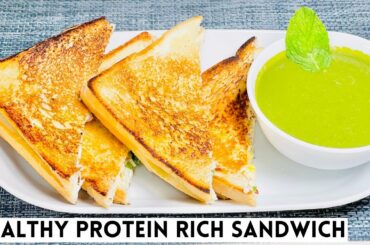 Healthy Protein Rich Sandwich Recipe | No Sandwich Maker Sandwich