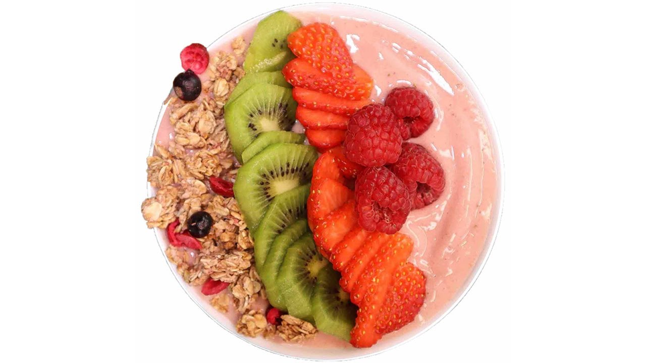 Strawberry & Banana Smoothie Bowl Healthy Recipe Strawberry & Banana Smoothie Bowl Healthy Recipe