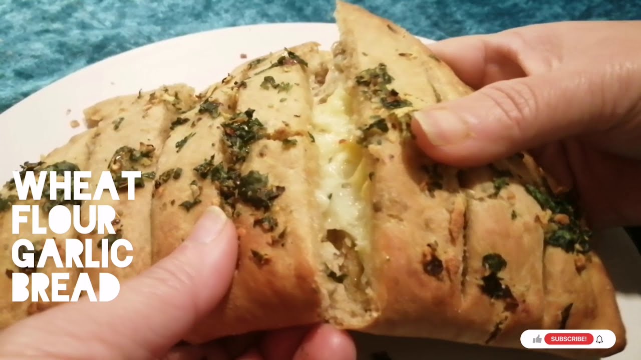 Wheat flour garlic bread : no yeast garlic bread : Healthy, cheesy garlic bread recipe Wheat flour garlic bread : no yeast garlic bread : Healthy, cheesy garlic bread recipe