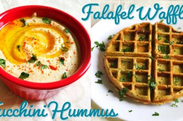 How to make Zucchini Hummus |Falafel Waffles |Gluten free Hummus recipe |Healthy Savory Waffles