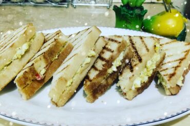 How to make egg mayo sandwich/Healthy breakfast recipe/lunch box ideas