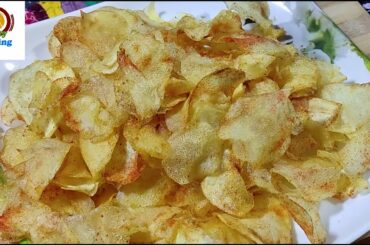 potato chips/how to make potato chips/potato chips recipe/healthy snacks/healthy snack ideas