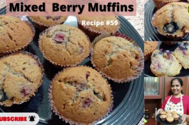 Mixed berries muffins in Tamil | best muffin EVER! |Healthy Snack Recipes | Berry Muffins Recipe