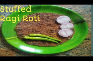 Stuffed Ragi Roti|Ragi Roti|Healthy tiffins and snack recipes|Tasty and easy roti recipe|Healthy