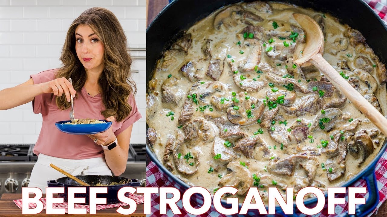 Easy Classic Beef Stroganoff Recipe – Natasha's Kitchen Easy Classic Beef Stroganoff Recipe - Natasha's Kitchen