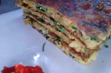 Potato omelette / simple healthy breakfast recipe/ Easy snacks recipe/Potato egg recipe