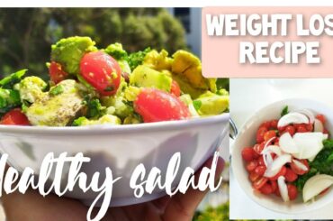 Healthy Salad Recipes For Weight Loss |Cucumber Tomato Avocado Salad Recipe - Greensonmyplate