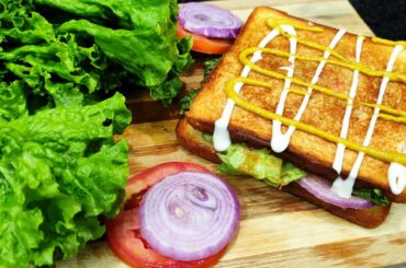 Lettuce sandwich recipe | How to make Bread sandwich | Healthy Breakfast | Evening Snack