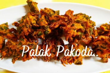 Palak Spinach(keerai) Pakoda/Healthy Crispy spinach recipe/Best evening snack recipe/keerai pakoda.