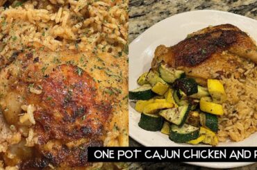 ONE PAN CHICKEN AND RICE | CAJUN CHICKEN RECIPE | CREATIVE HEALTHY MEALS ON A BUDGET