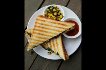 Vegetarian bread sandwich | Healthy breakfast meal | Bread sandwich | grill sandwich bread |