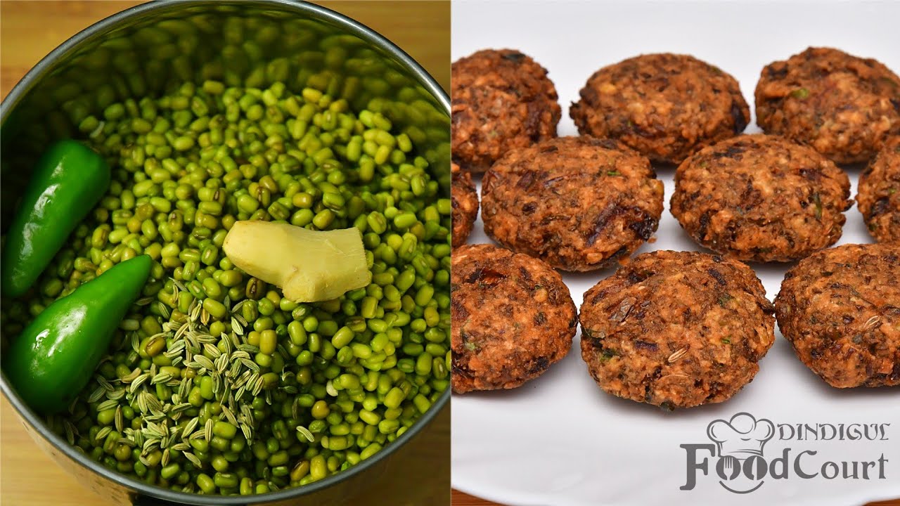 Healthy Snacks Recipe/ Green Gram Vada/ Moong Dal Vadai Healthy Snacks Recipe/ Green Gram Vada/ Moong Dal Vadai