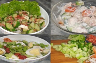 4 Types Of Healthy Salads | Cooking with malika