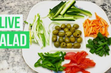 Olive Salad Recipe | Green Olive Salad Recipe | Healthy Salad Recipe | Golden Kitchen