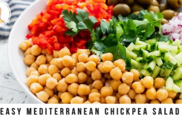 Easy Mediterranean Chickpea Salad | healthy, plant-based, vegan