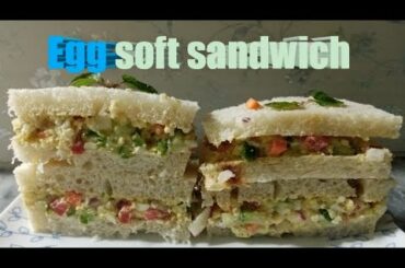 Egg soft sandwich (Lunch box recipe) How to make egg sandwich with vegetables by nadia kitchen vlog