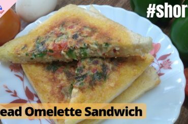 Bread Omelette | Cheese Bread Omelette Sandwich  | Quick & Easy Recipe | #shorts | HTCT