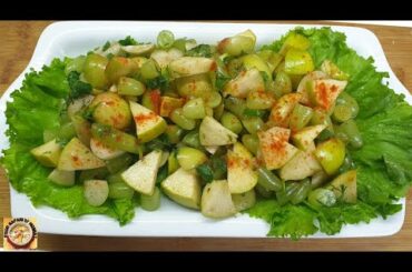 GREEN SALAD RECIPE / HEALTHY RECIPE / APPLE/GRAPES/JUJUBE/FOOD SAFARI BY NUSRAT