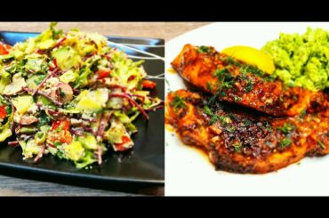 Powerful Antioxidant Salad Recipe & Grilled Salmon