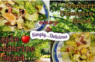 2 Easy healthy Salads you must try| Apple Mandarine &Cranberry Pineapple salad recipe| healthy life
