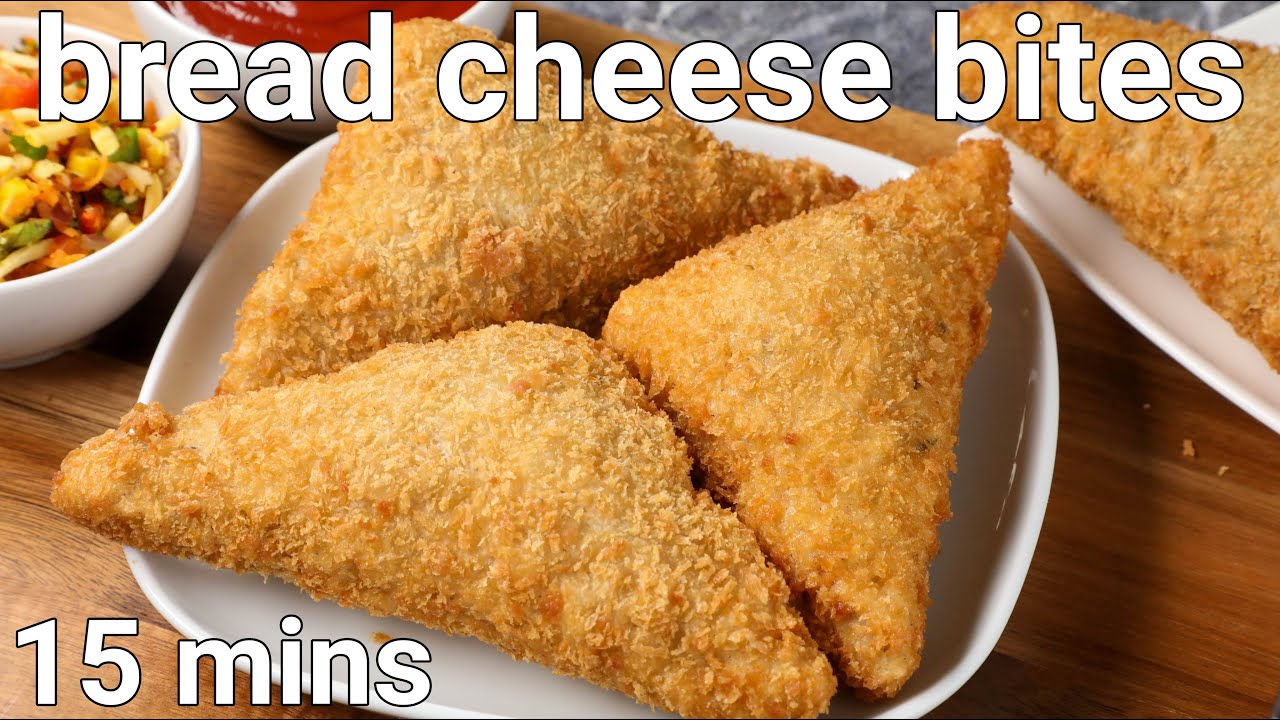 crispy & cheesy bread cheese bites recipe – kids snack recipes | bread cheese triangles – hebbars crispy & cheesy bread cheese bites recipe - kids snack recipes | bread cheese triangles - hebbars
