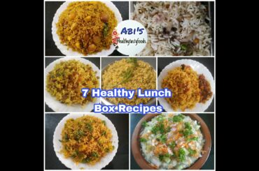 7 Lunch Box Recipes In Tamil | Lunch Box Ideas | Quick & Healthy Lunch Box Ideas