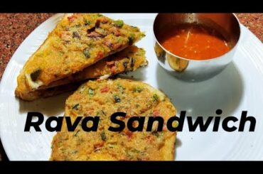 Less Oil Crispy & Healthy Sooji Sandwich Recipe |Rava Sandwich Recipe| |Healthy Toast| #Shorts