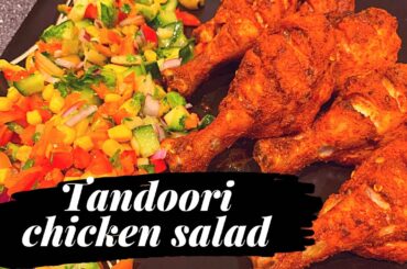 HOW TO MAKE TANDOORI CHICKEN SALAD| HEALTHY LUNCH | CHICKEN SALAD | Dean’s kitchen