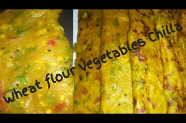 Instant Healthy Breakfast Recipe/Atta Chilla Recipe - Healthy Breakfast Recipe,Wheat Chilla